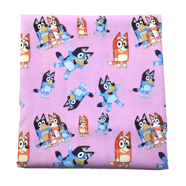 Blue Dog Printed Fabric