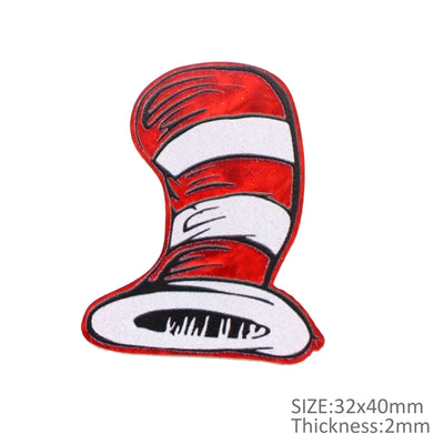 Cat In the Hat Dr Seuss Fine Glitter Acrylic 5 piece set