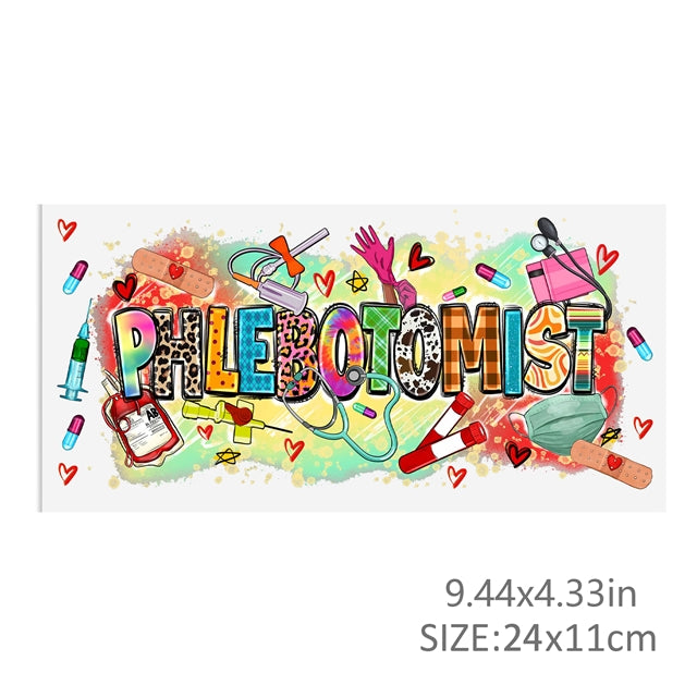 Nurse UV DTF Cup Wrap – Easy Cup Wrap for Tumblers & Projects FeeFiFauxLeather