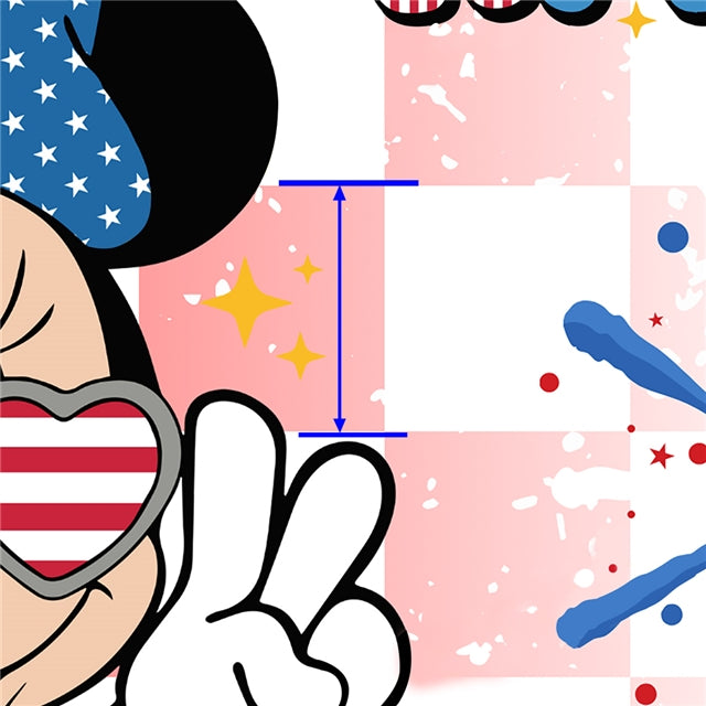 Mouse Red White & Blue Bullet Printed Fabric FeeFiFauxLeather