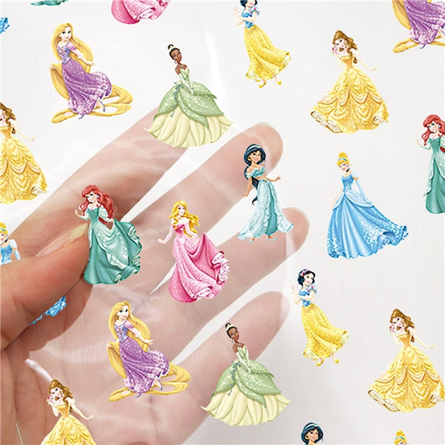 Princesses Print Smooth Faux Leather Sheet FeeFiFauxLeather