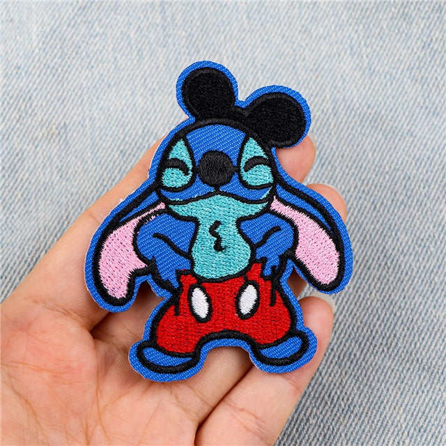 Blue Alien Embroidery Patch