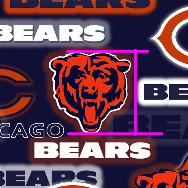 Bears Football Printed Faux Leather FeeFiFauxLeather
