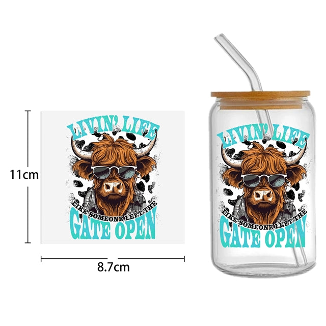 Cow UV DTF Cup Wrap – Easy Cup Wrap for Tumblers & Projects FeeFiFauxLeather