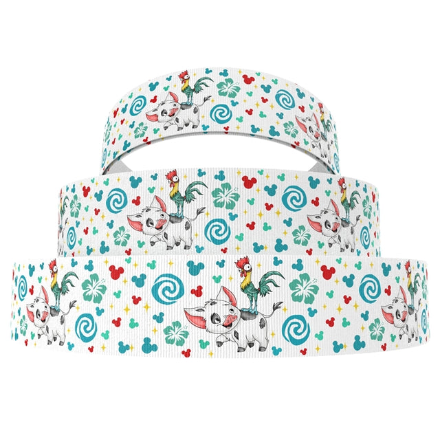 Ocean Princess Sidekicks 1 Yard Printed Grosgrain Ribbon 1 1/2 inch wide