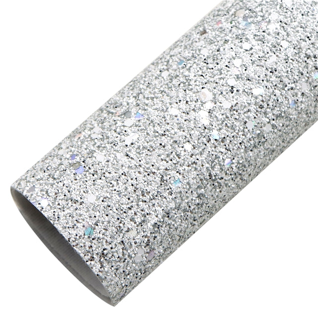 Chunky Glitter Printed Faux Leather FeeFiFauxLeather