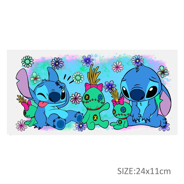 Blue Alien UV DTF Cup Wrap – Easy Cup Wrap for Tumblers & Projects FeeFiFauxLeather