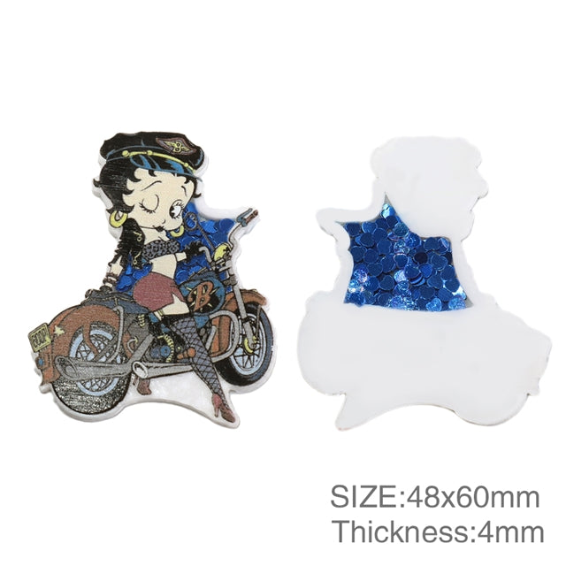 Betty Boop Quicksand Sequin Resin FeeFiFauxLeather