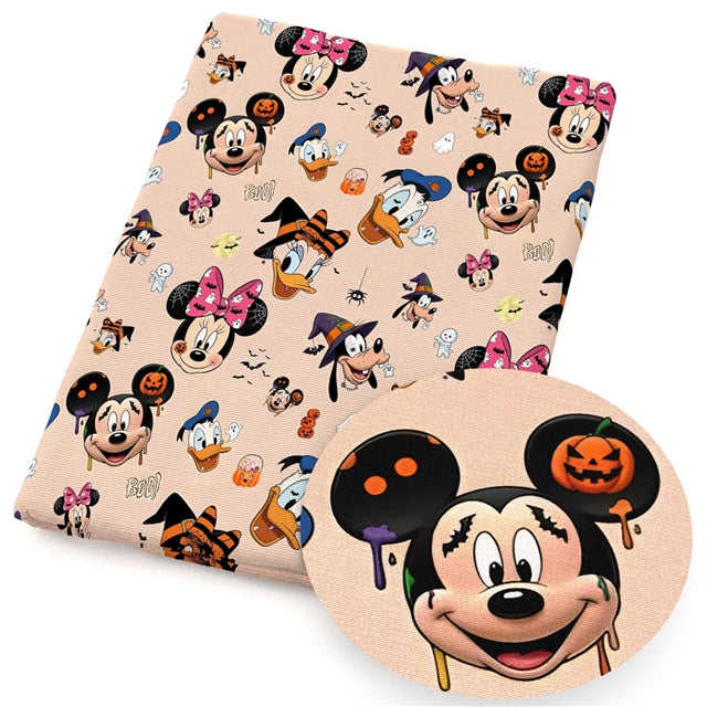 Mouse Halloween Faux Leather Sheet – Cartoon Character Material for DIY Accessories (Copy) FeeFiFauxLeather