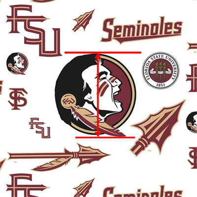 Seminoles Football Printed Faux Leather Sheet Litchi has a pebble like feel with bright colors