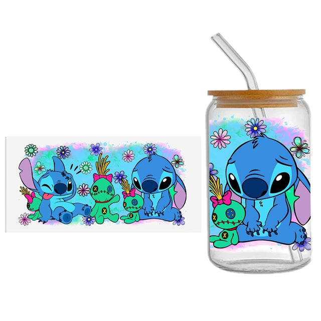 Blue Alien UV DTF Cup Wrap – Easy Cup Wrap for Tumblers & Projects FeeFiFauxLeather