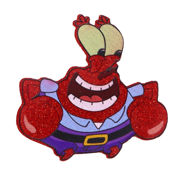 Mr Crabs Sponge Bob Fine Glitter Acrylic 5 piece set