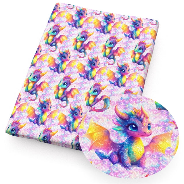 Dragon Smooth Printed Faux Leather Sheet
