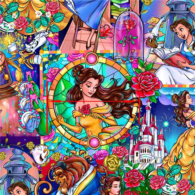 Princesses Bullet Printed Fabric FeeFiFauxLeather