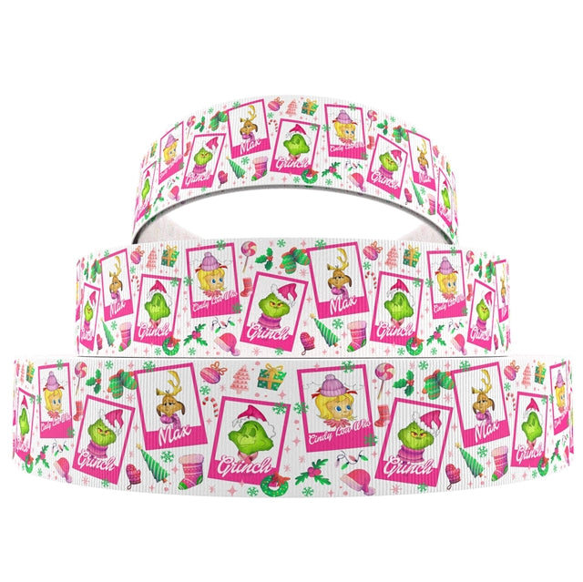 The Grinch 1 Yard Printed Grosgrain Ribbon