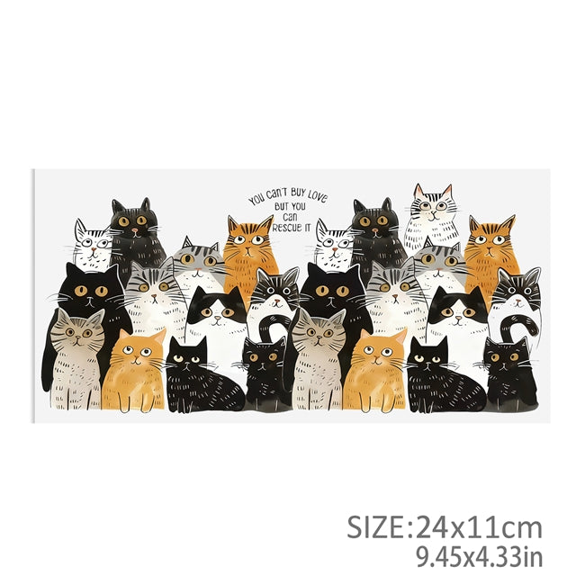 Cats UV DTF Cup Wrap – Easy Cup Wrap for Tumblers & Projects FeeFiFauxLeather
