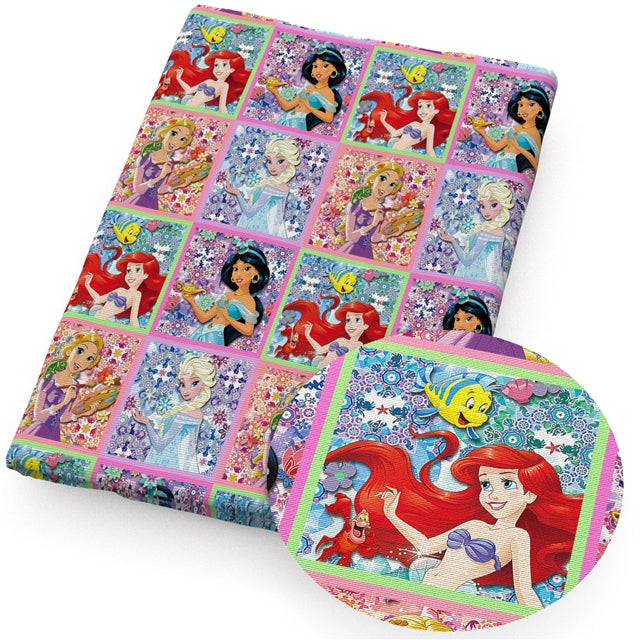 Princesses Litchi Printed Faux Leather Sheet