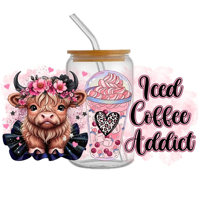 Cow UV DTF Cup Wrap – Farm Animal Tumbler Wrap for DIY Drinkware