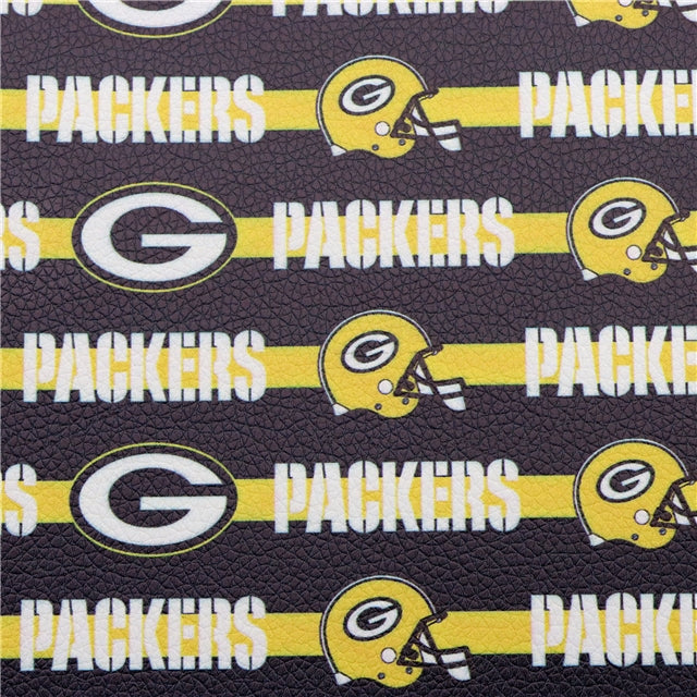 Packers Football Litchi Faux Leather Print Sheet