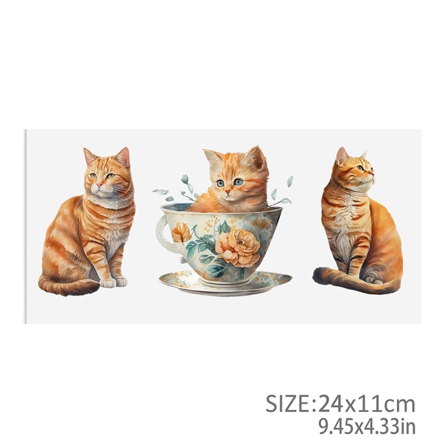 Cats UV DTF Cup Wrap – Easy Cup Wrap for Tumblers & Projects FeeFiFauxLeather