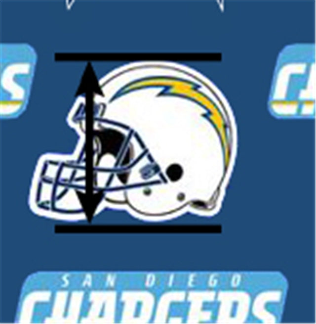 Chargers Football Printed Fabric FeeFiFauxLeather