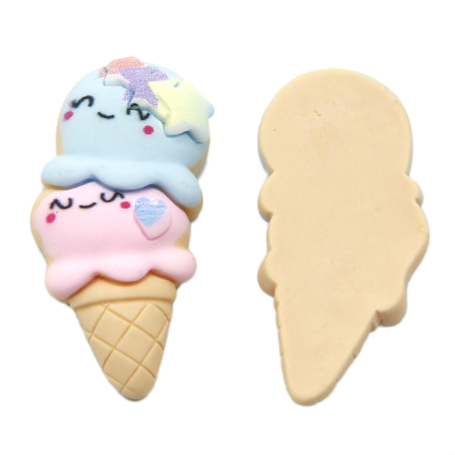 3-D Ice Cream Cones Acrylic Resin 5 piece set FeeFiFauxLeather