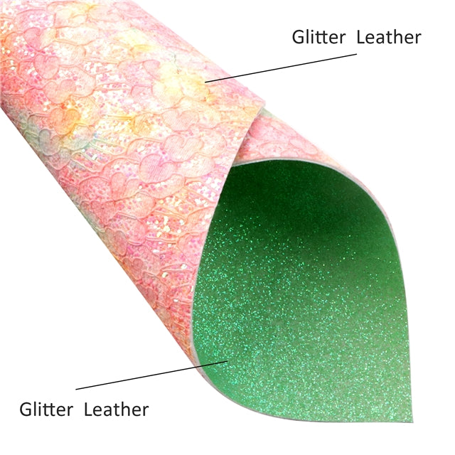 Lace Glitter Double Pattern Faux Leather Sheet FeeFiFauxLeather