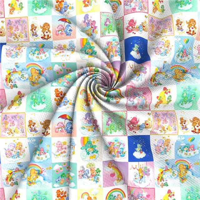 Care Bears Textured Liverpool/ Bullet Fabric with a textured feel