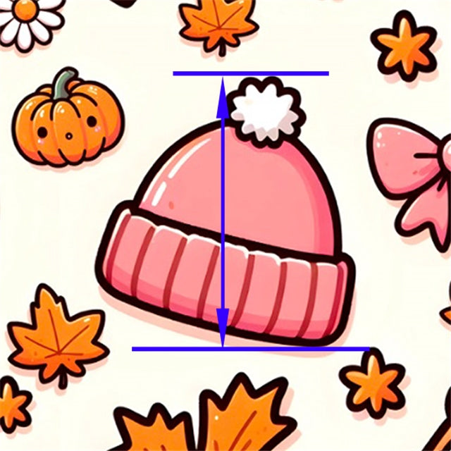 Fall Colors Pumpkins Faux Leather Sheet – Cartoon Character Smooth Material for DIY Accessories FeeFiFauxLeather