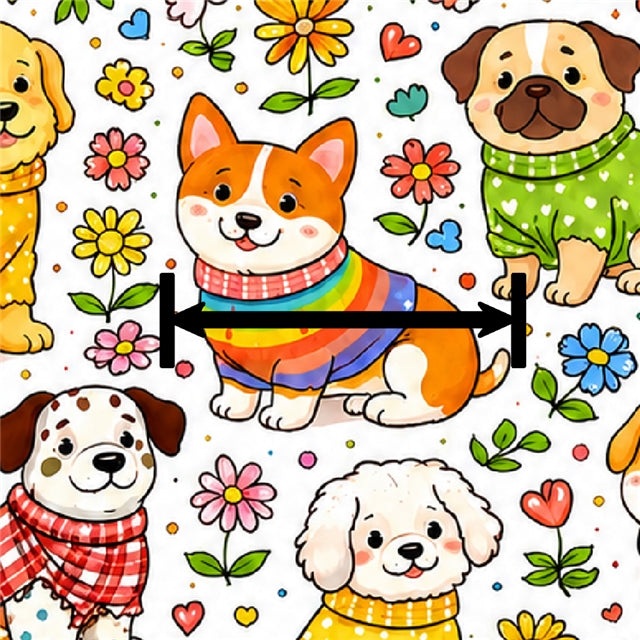 Dogs Printed Faux Leather Sheet FeeFiFauxLeather