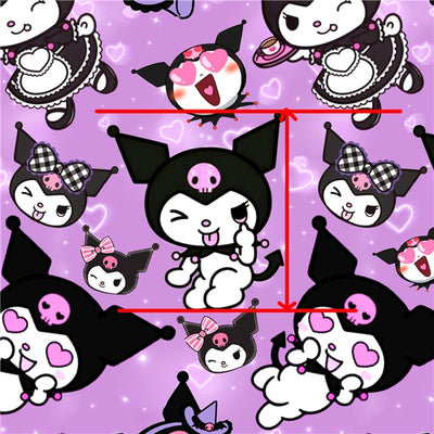 Kuromi Sanrio Hello Kitty Printed See Through Sheet  Clear Transparent Sheet