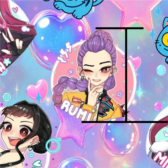 K-Pop Huntrix Printed Fabric FeeFiFauxLeather