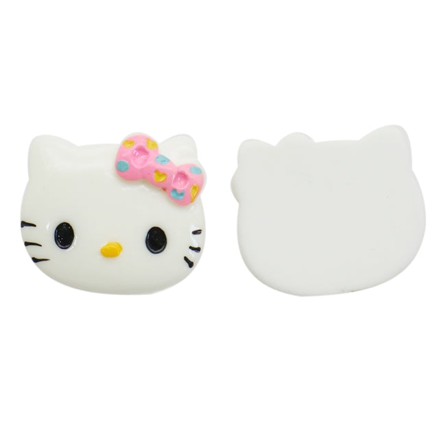 3-D  Cute Cat Flat Back Resin Centerpiece 2 pieces