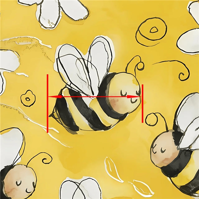 Bees Bloom Printed Faux Leather FeeFiFauxLeather