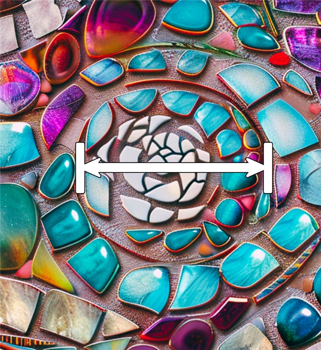 Boho Mosaic Stones Printed Faux Leather Sheet FeeFiFauxLeather