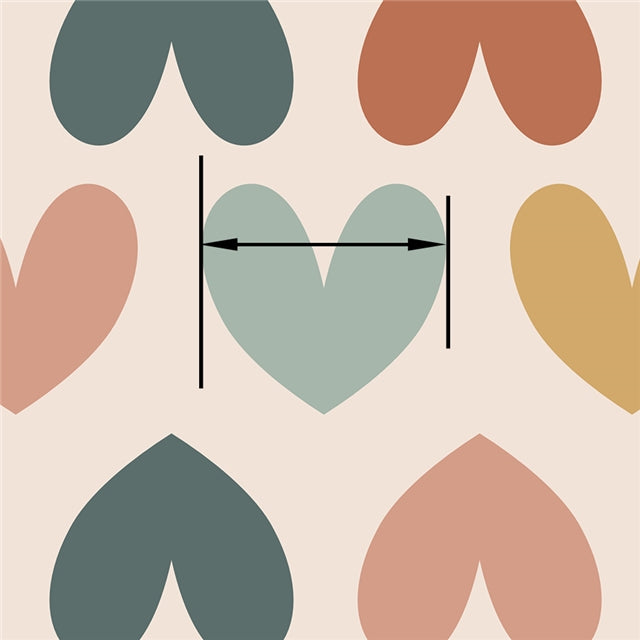 Boho Hearts Printed Fabric