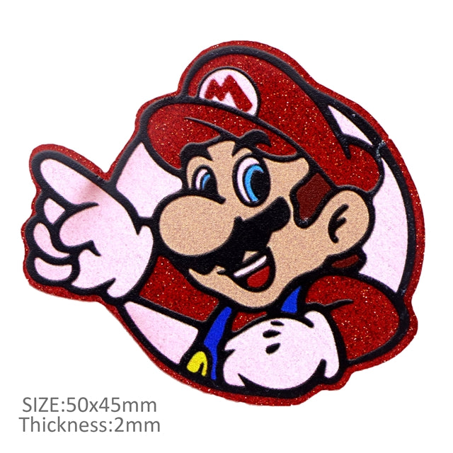Super Mario Fine Glitter Resin 5 piece set FeeFiFauxLeather