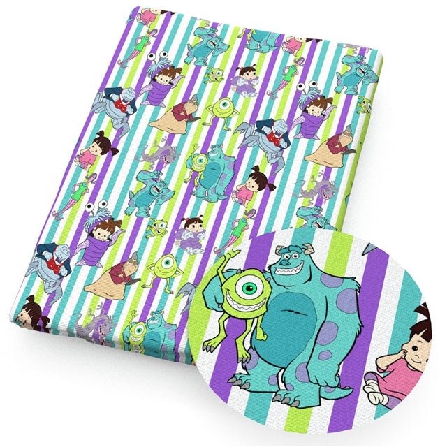 Monsters Inc Printed Bullet Fabric FeeFiFauxLeather