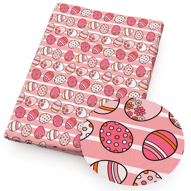 Easter Eggs Printed Fabric FeeFiFauxLeather