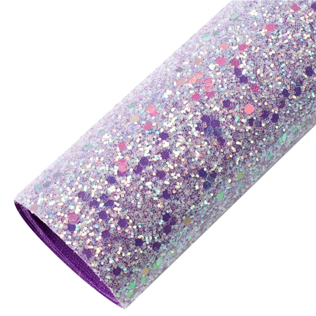Chunky Glitter Printed Faux Leather FeeFiFauxLeather
