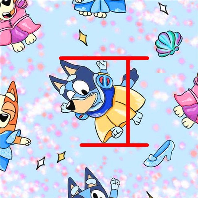 Blue Dog Printed Fabric FeeFiFauxLeather