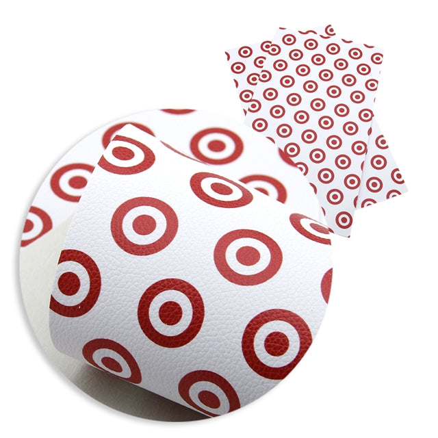 Bullseye Litchi Printed Faux Leather Sheet Litchi has a pebble like feel with bright colors