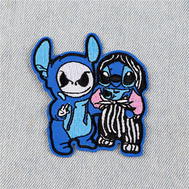 Blue Alien Embroidery Patch