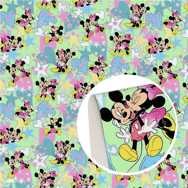 Mouse Printed Faux Leather Sheet FeeFiFauxLeather