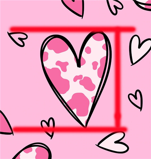 Hearts Valentine Printed Faux Leather FeeFiFauxLeather