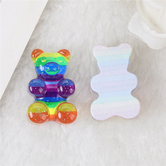 3-D Bear Acrylic Resin 5 piece set FeeFiFauxLeather