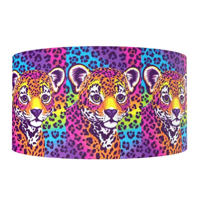 Lisa Frank 1 Yard Printed 2 1/2 inch on Grosgrain Ribbon, Potter Ribbon, Character Ribbon, Cut to Size, View Store For More Patterns