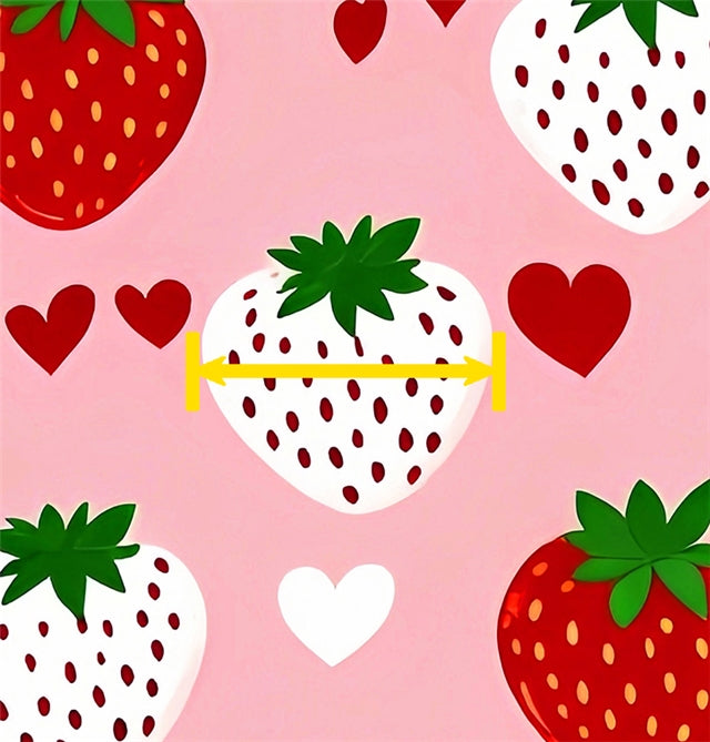 Strawberry Printed Faux Leather Sheet FeeFiFauxLeather