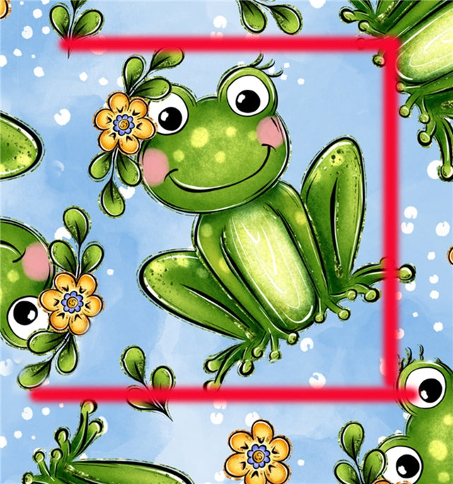 Frogs Printed Faux Leather Sheet