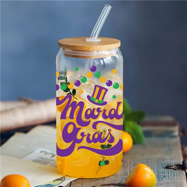 Mardi Gras Crawfish UV DTF Cup Wrap – Easy Cup Wrap for Tumblers & Projects FeeFiFauxLeather